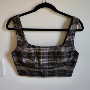 Wild Honey Plaid Crop Top Size S